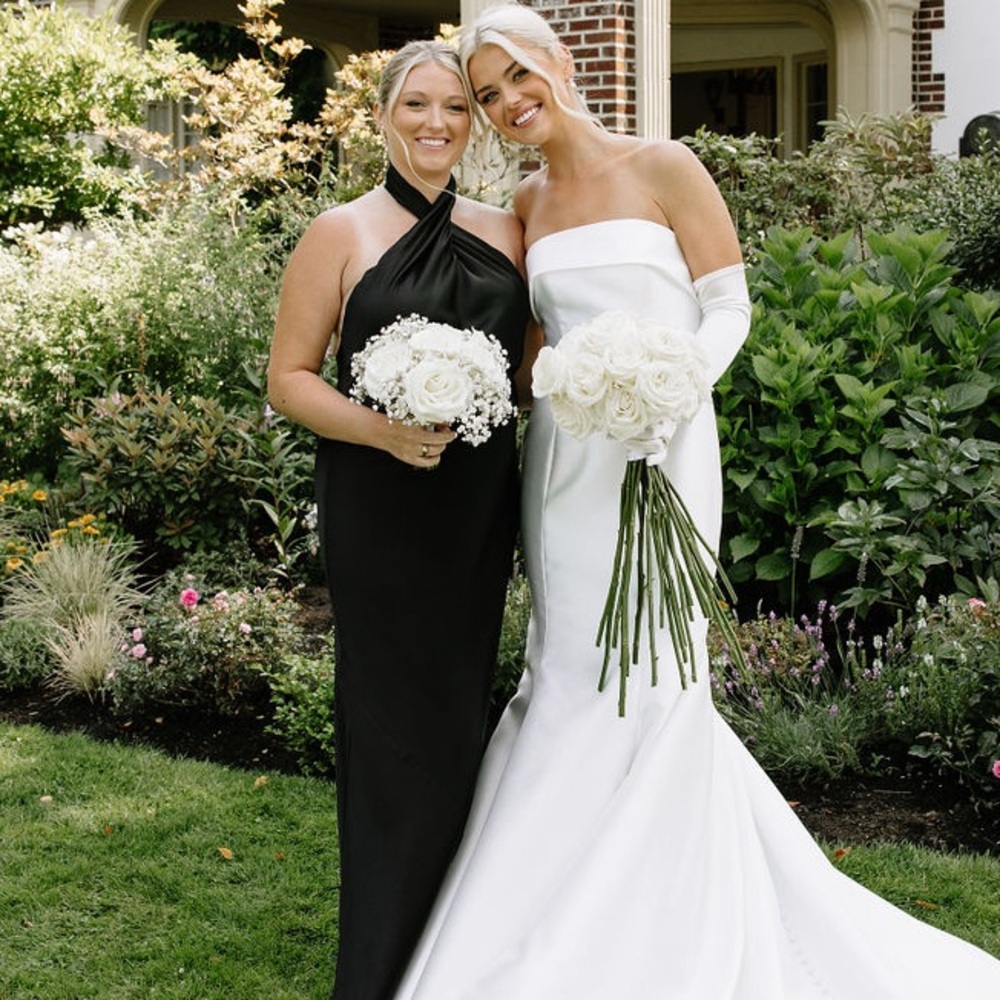Black Bridesmaid Dress - Show Me Your MuMu Jasmine Halter